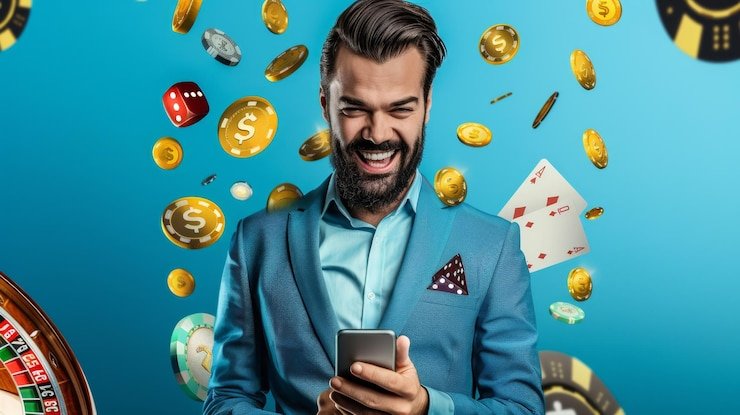 Pengguna sedang login ke platform hiburan digital dengan perangkat smartphone
